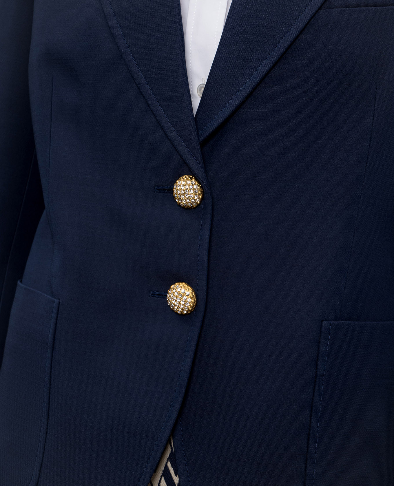 Blue wool and silk jacket Valentino 4