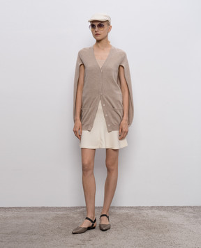 Brunello Cucinelli Beige silk top with pockets M0C5937619