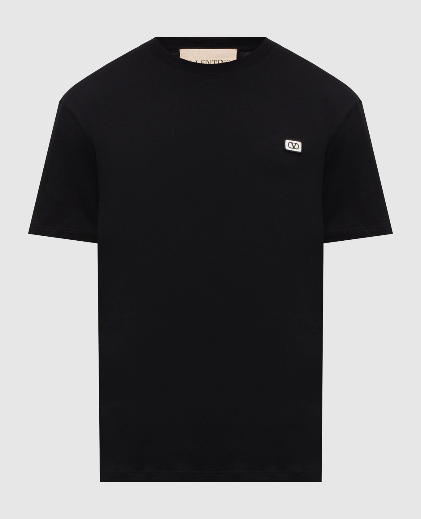 

Black T-shirt with logo patch Valentino
