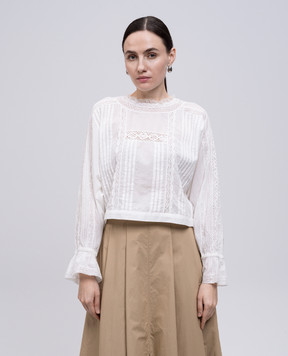 Twinset White blouse with lace 251TP2381
