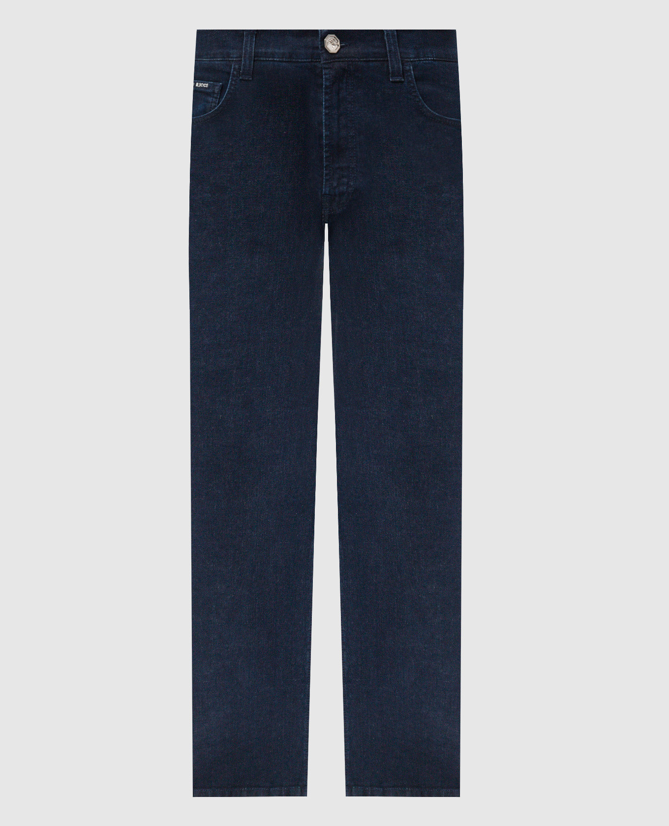 

Blue jeans with a leather patch Stefano Ricci