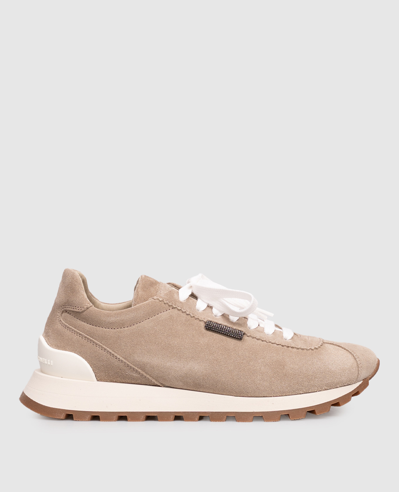 

Beige suede sneakers with logo Brunello Cucinelli
