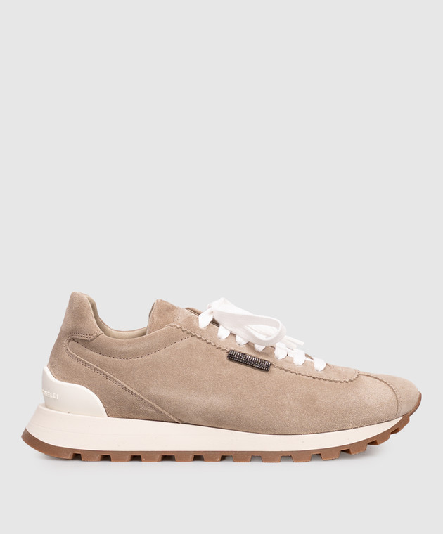 スニーカー BRUNELLO CUCINELLI SS25 SNEAKERS (MZSFG2110 C2657) Brunello Cucinelli Grey/Sage Green Sneakers in Suede