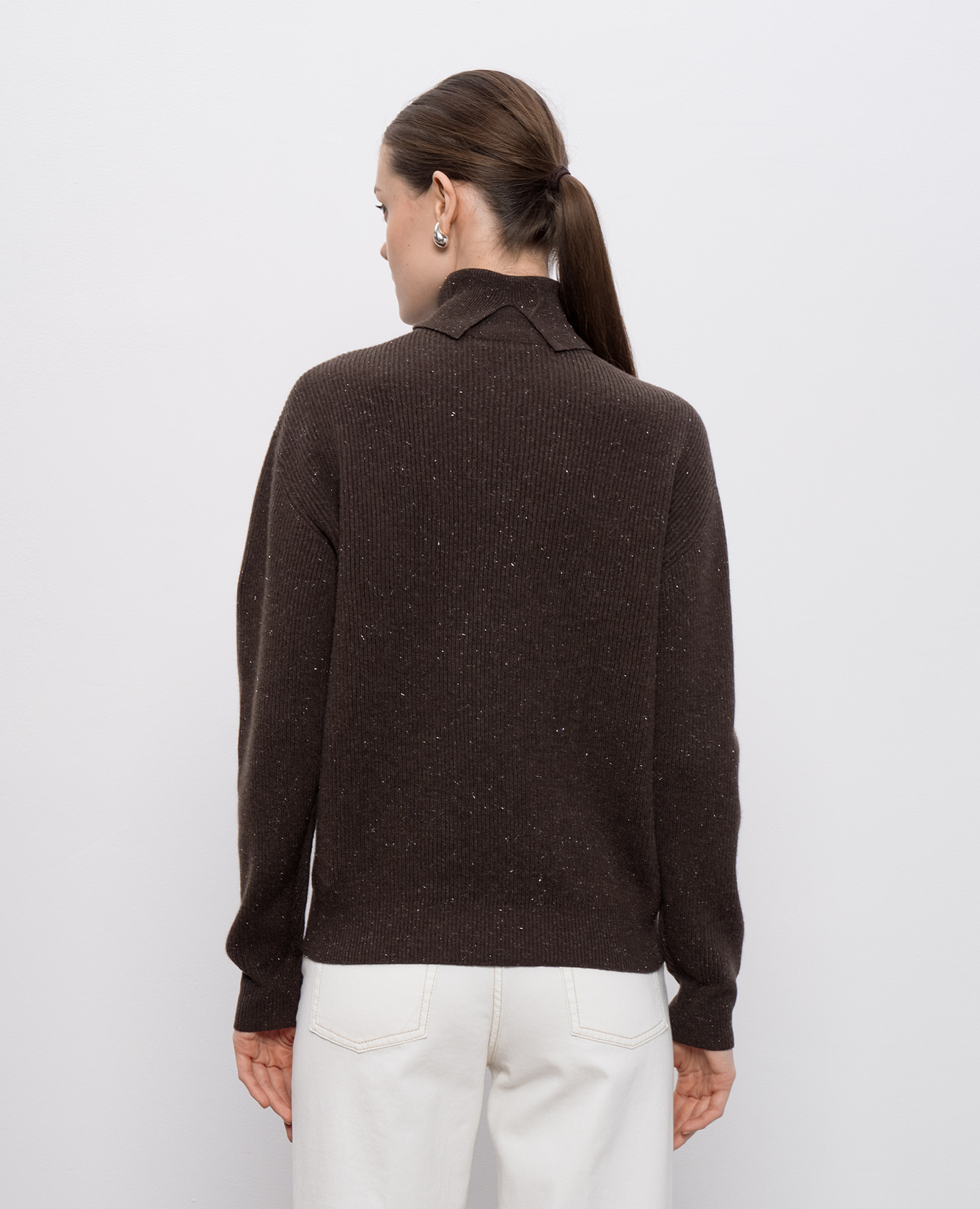 

Brown sweater with wool and silk Peserico