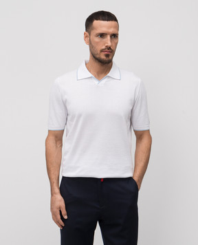 Kiton White polo UMK0457