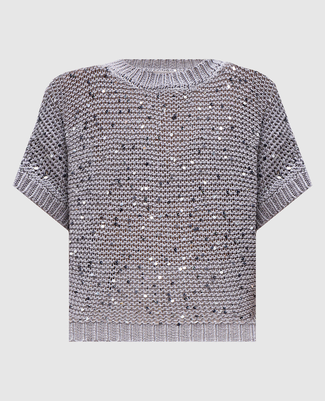Gray top with sequins Peserico