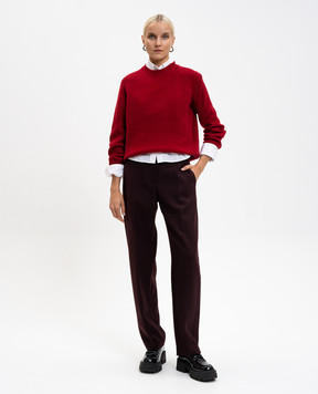 John Smedley Burgundy LYLLA cashmere and wool sweater LYLLA