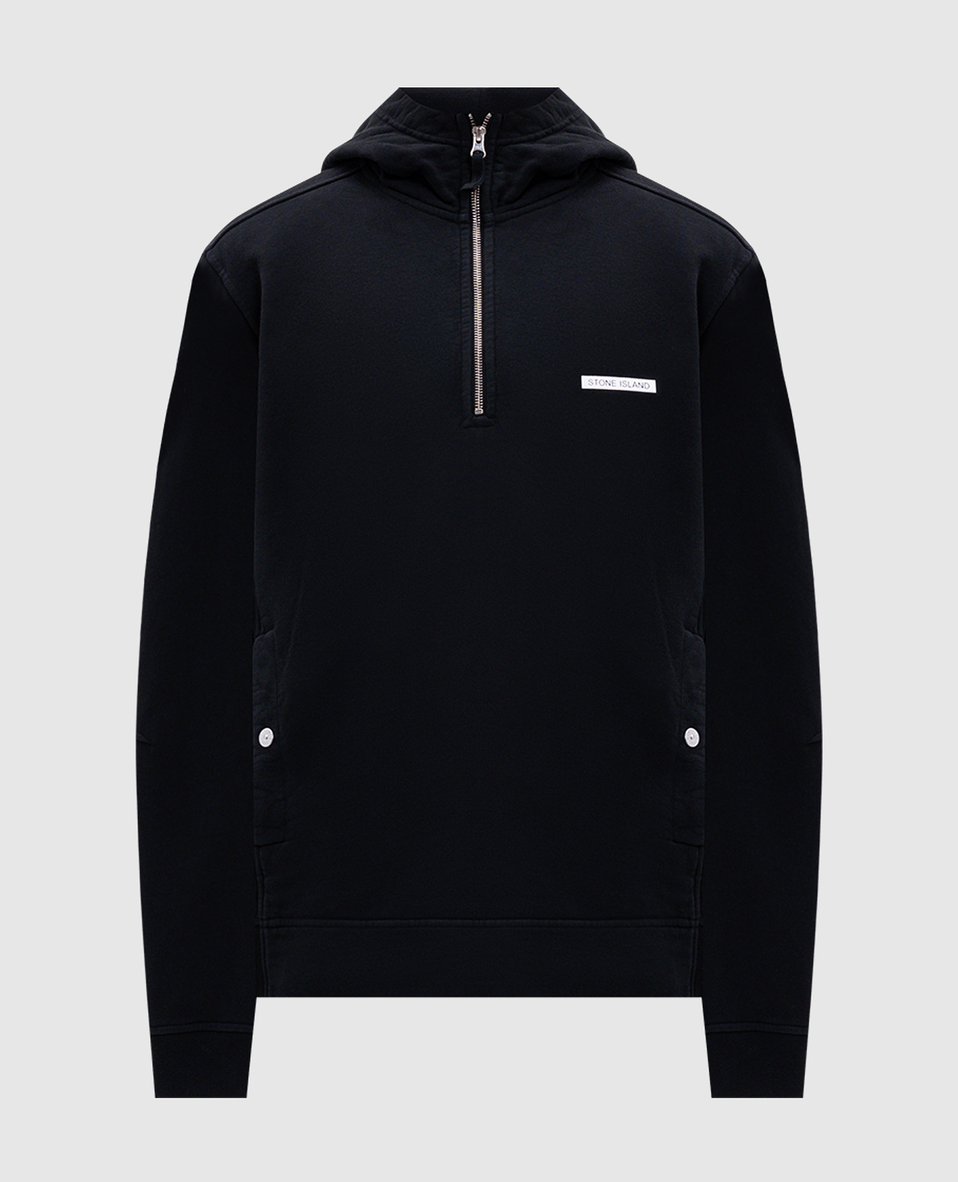 

Black hoodie with logo print Stone Island