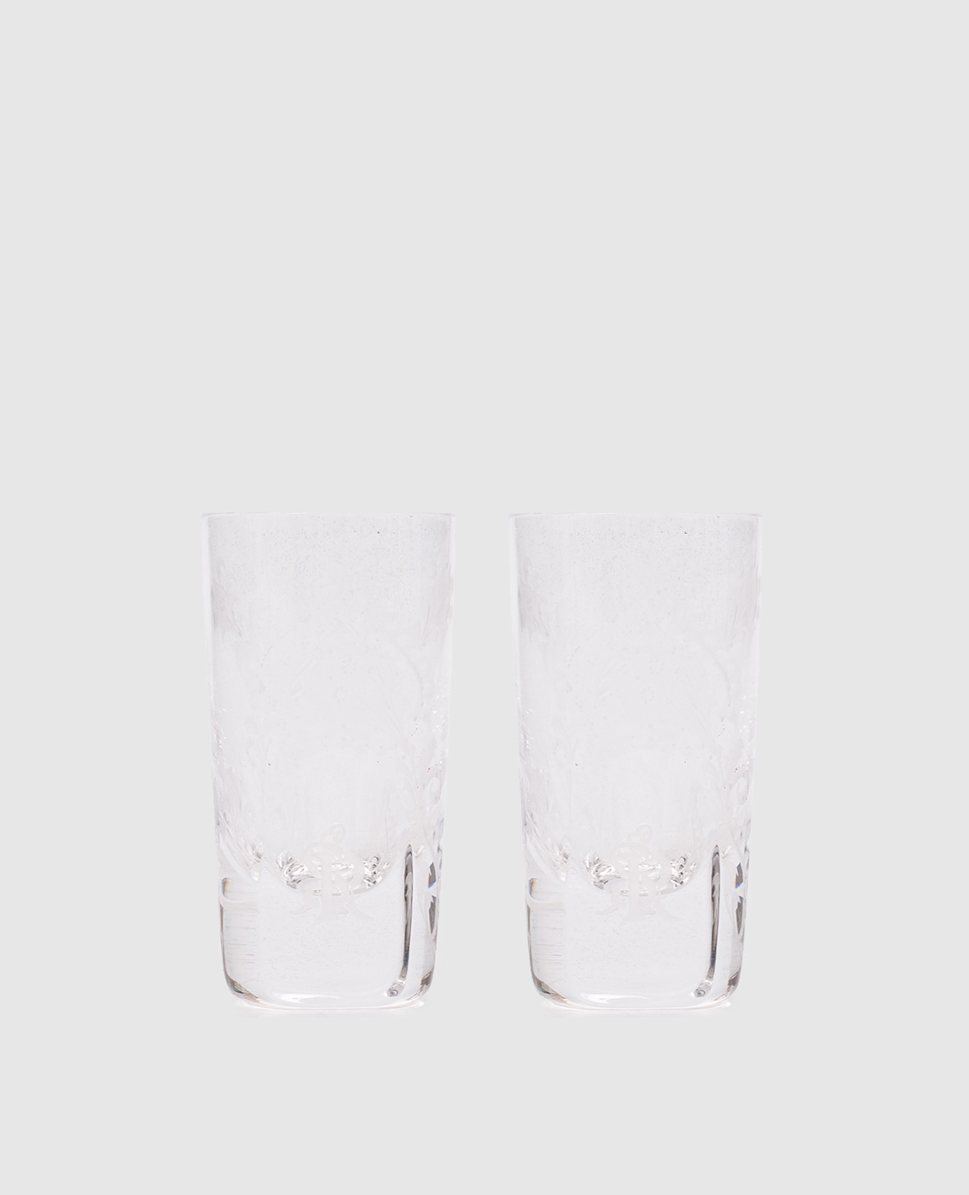 

Set of crystal vodka glasses with a pattern Stefano Ricci, Transparent
