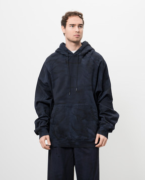 Juun.j Blue hoodie with logo JC5241P06R