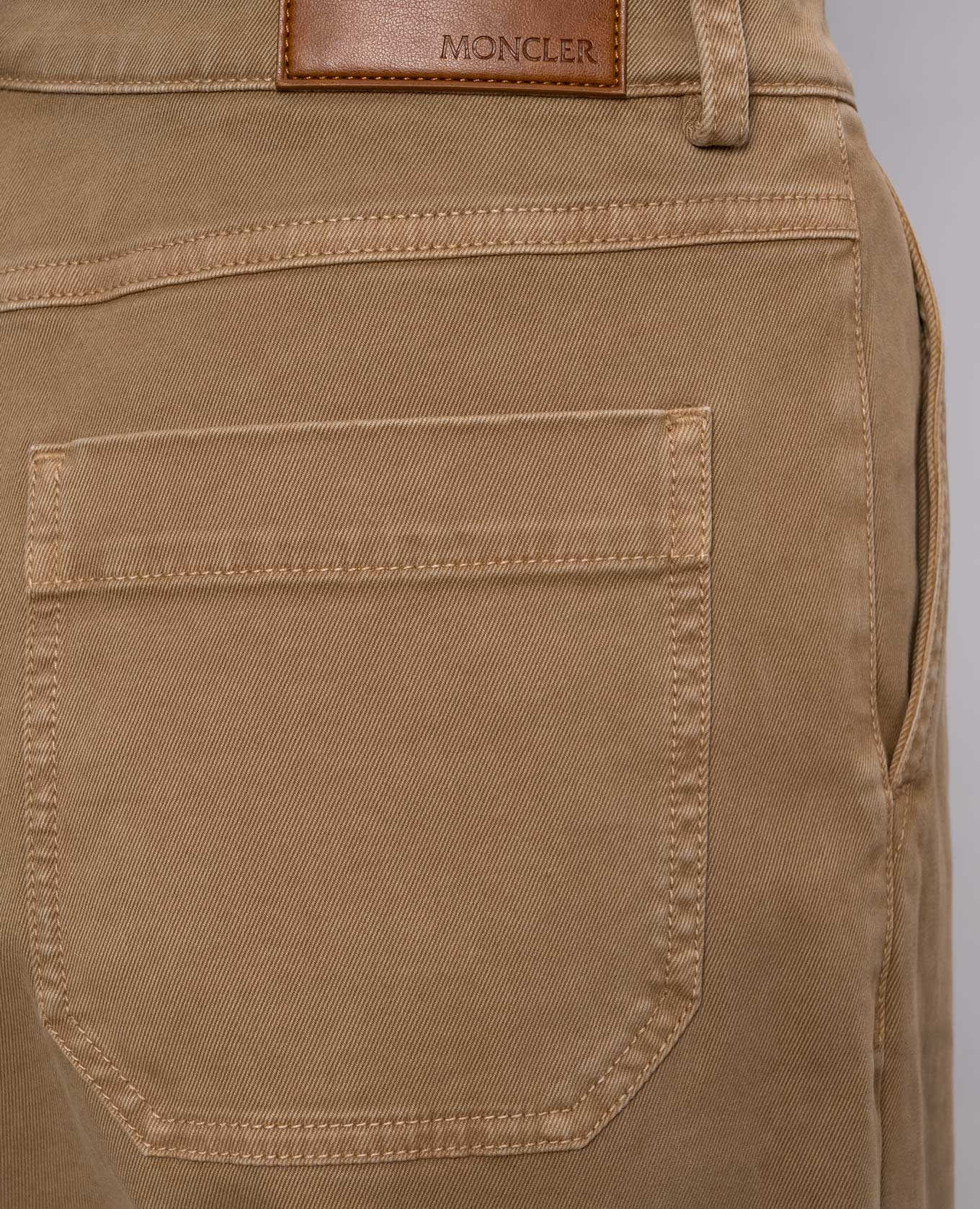 

Brown pants with logo patch Moncler