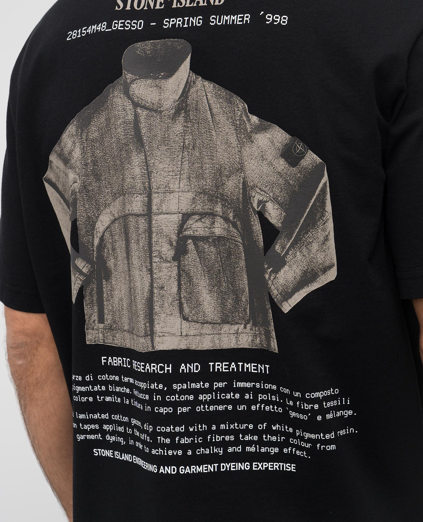 

Black T-shirt with print Stone Island