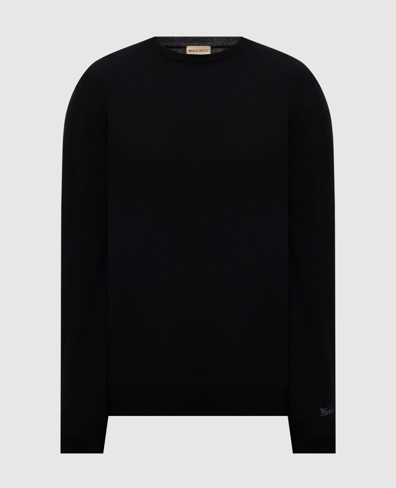 

Black wool jumper with logo embroidery Woolrich