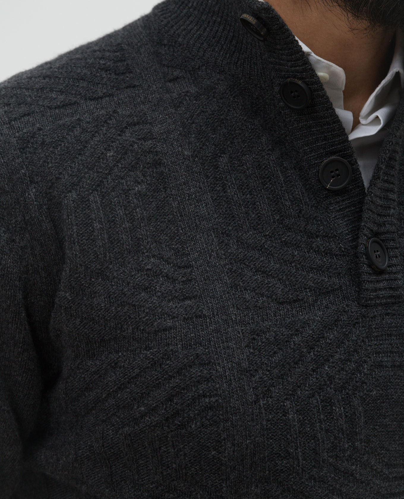 

Gray wool and cashmere sweater with metallic logo Stefano Ricci, Grey
