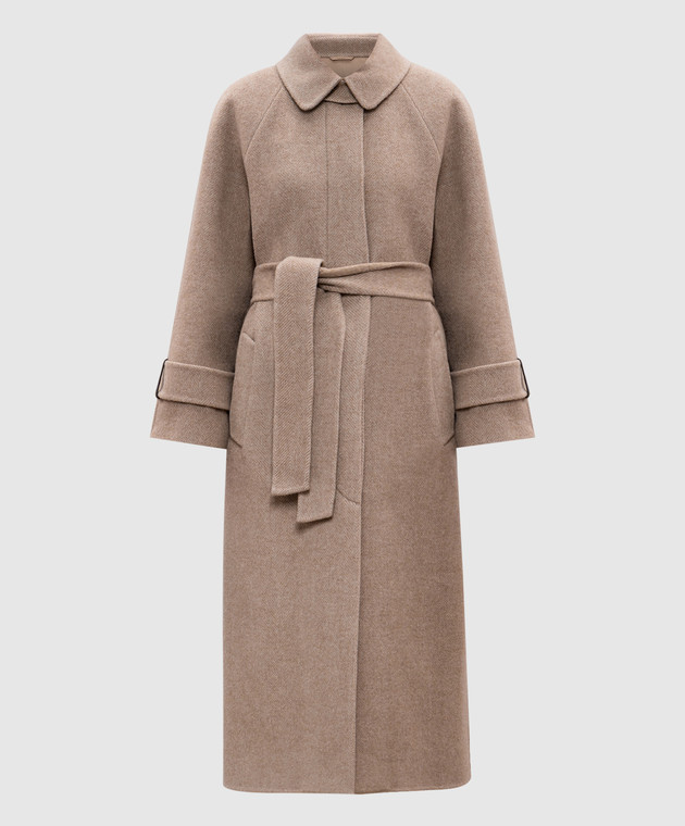 Brunello Cucinelli - Beige wool and cashmere coat MG5009855 - shop