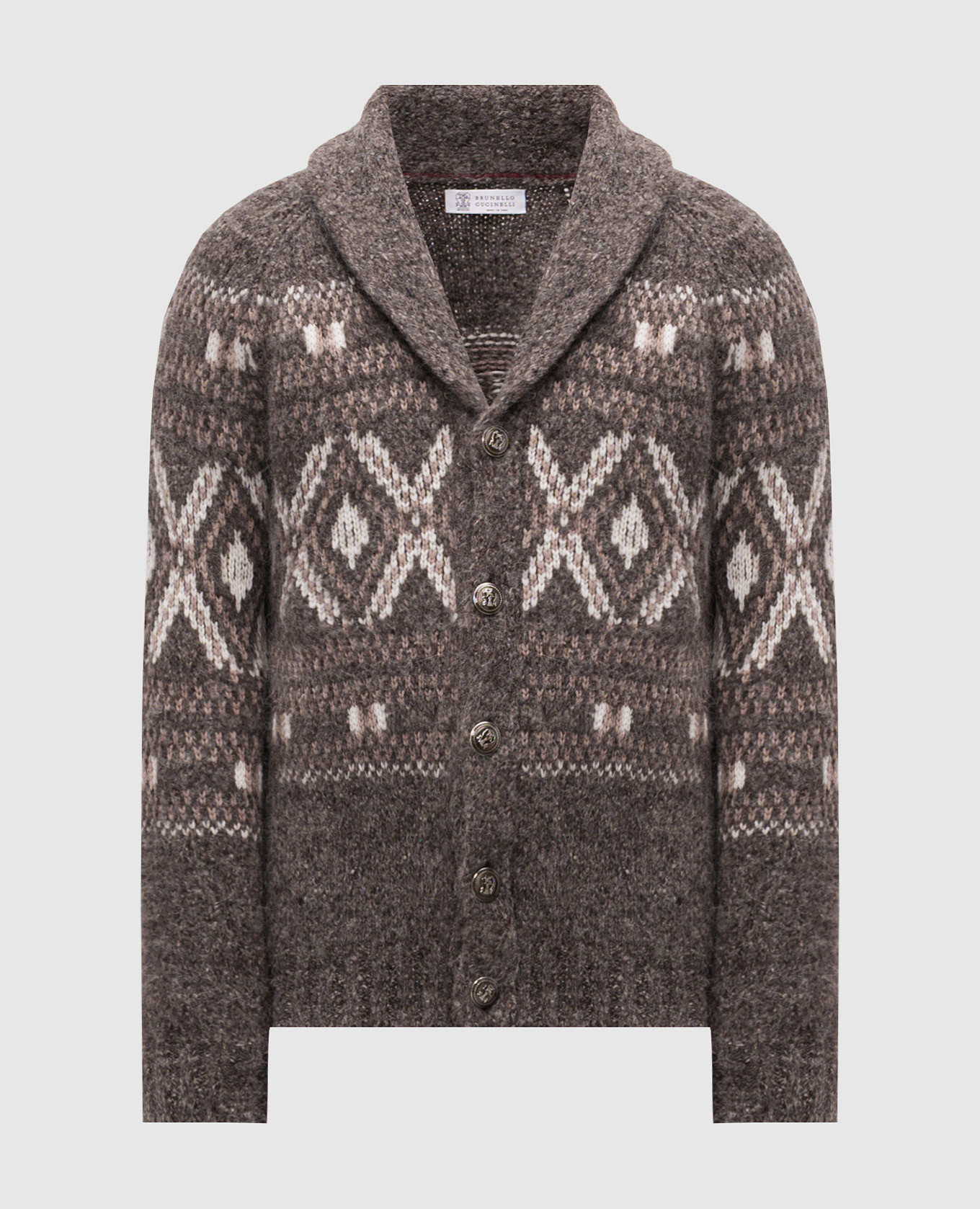 

Brown alpaca wool cardigan Brunello Cucinelli