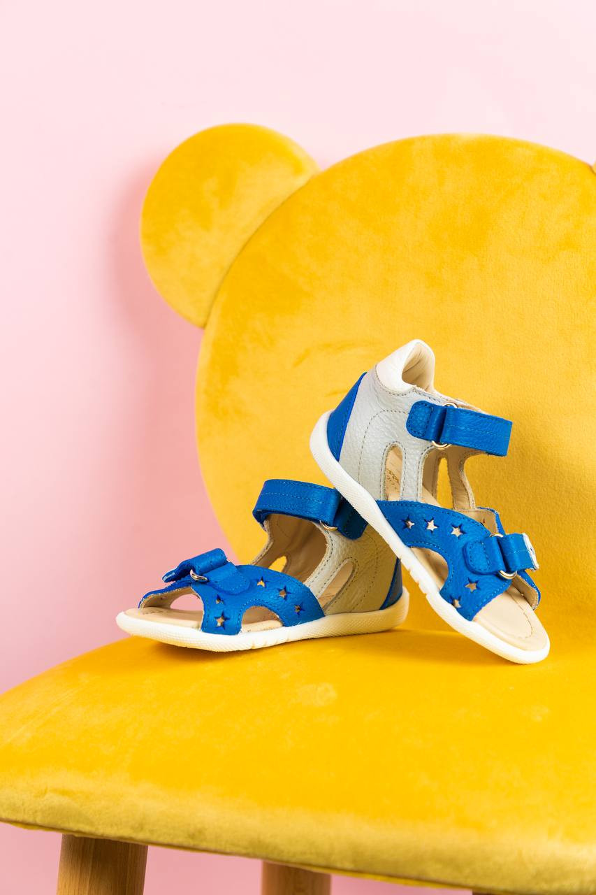 Children's blue leather sandals Zecchino D'oro 6