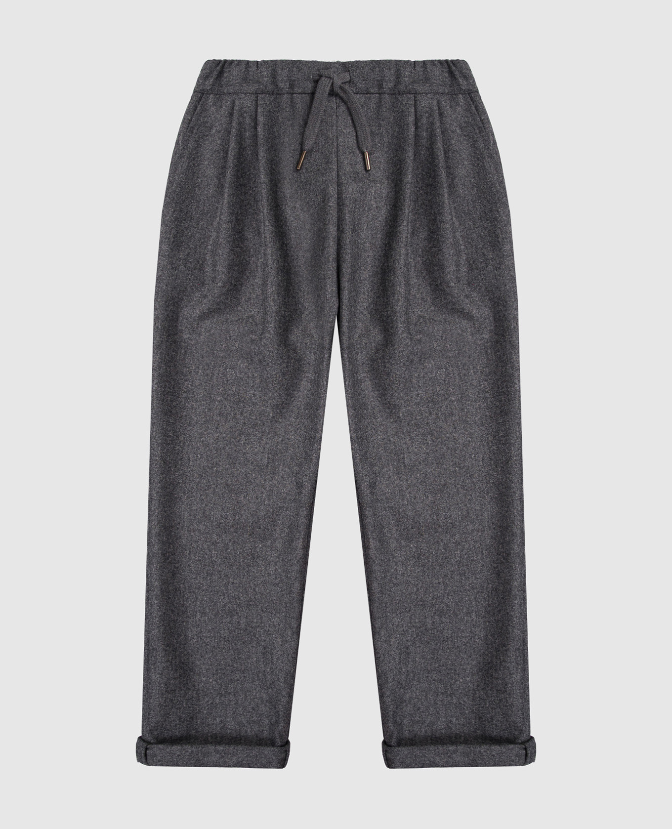 

Children's gray wool pants with lapels Brunello Cucinelli, Grey