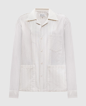 Maison Margiela Beige striped silk shirt S50DT0047MTN053