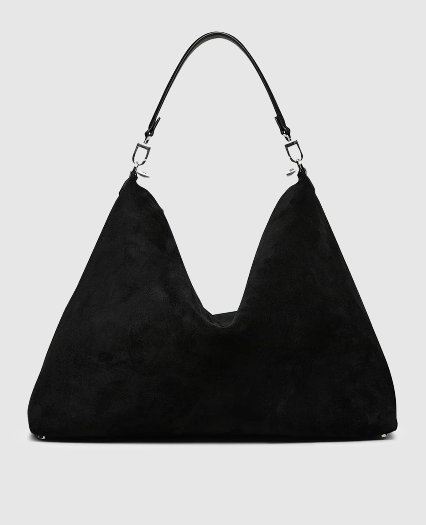 

Black suede bag with logo Toteme