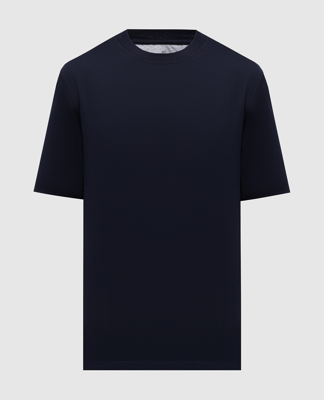 Blue straight-cut T-shirt Brunello Cucinelli