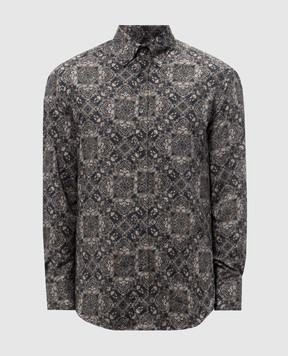 Brunello Cucinelli Brown paisley shirt MM6911716