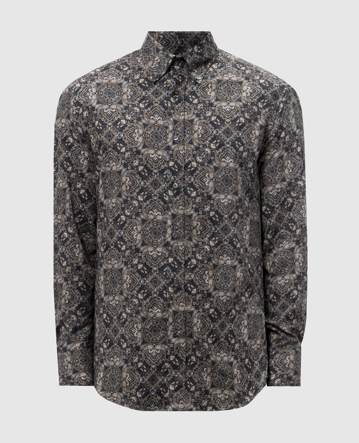 Brunello Cucinelli Brown paisley shirt