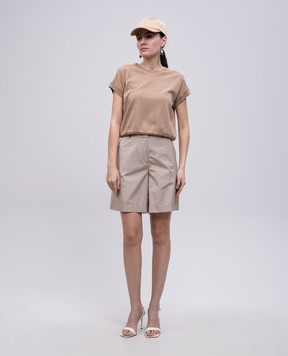 Peserico Beige shorts with lapels P0414001919