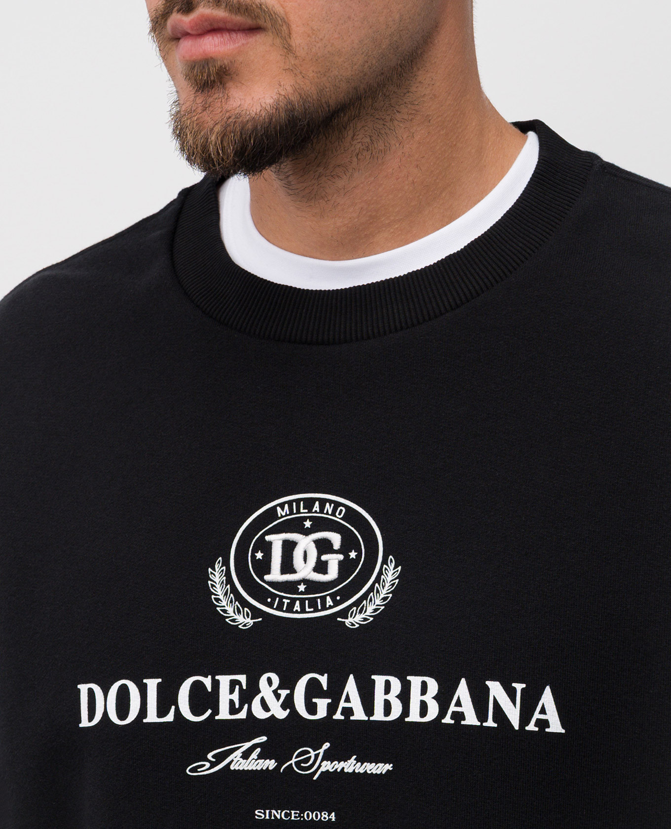 

Black sweatshirt with logo print Dolce&Gabbana