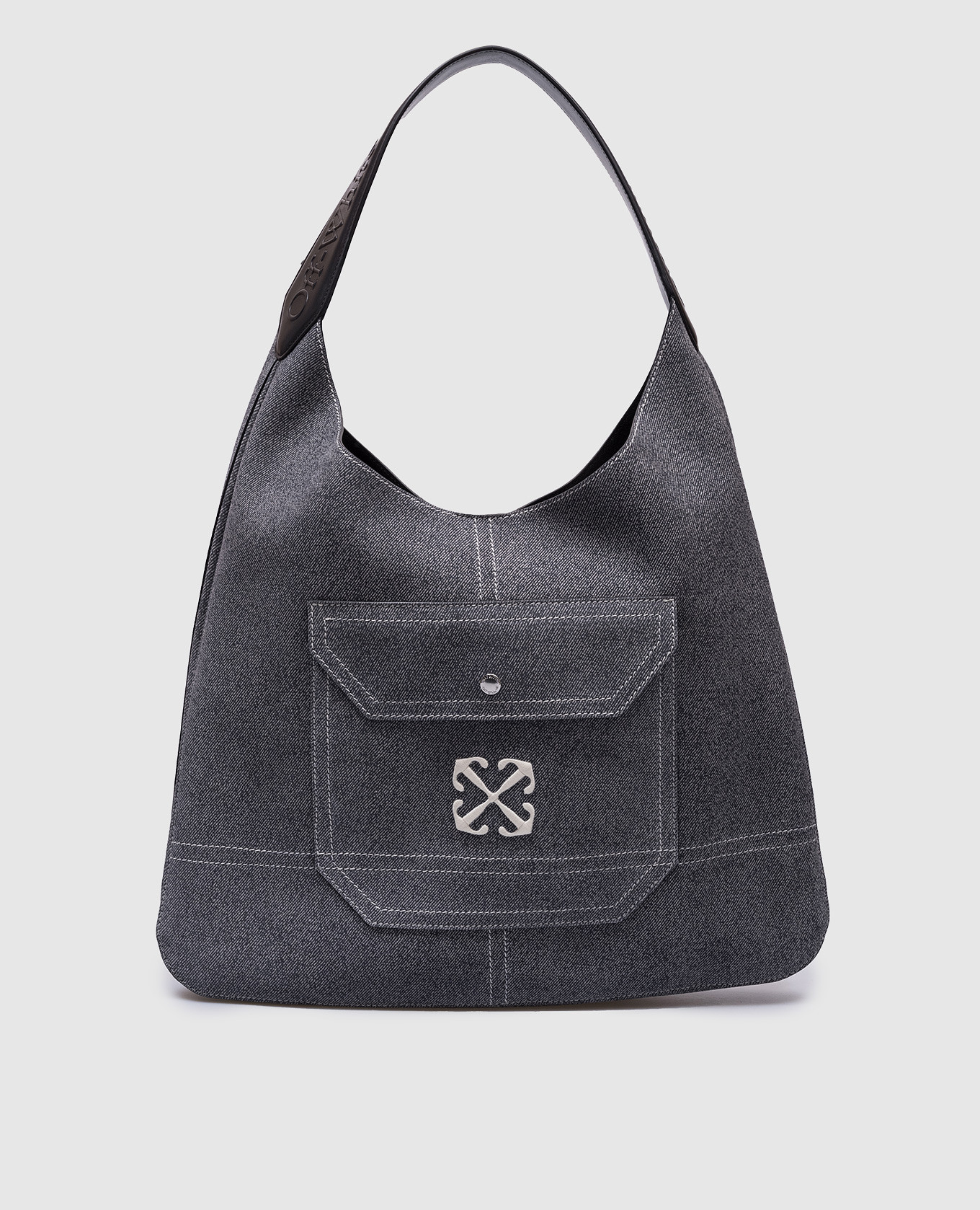 

Gray suede bag with logo Off-White, Grey