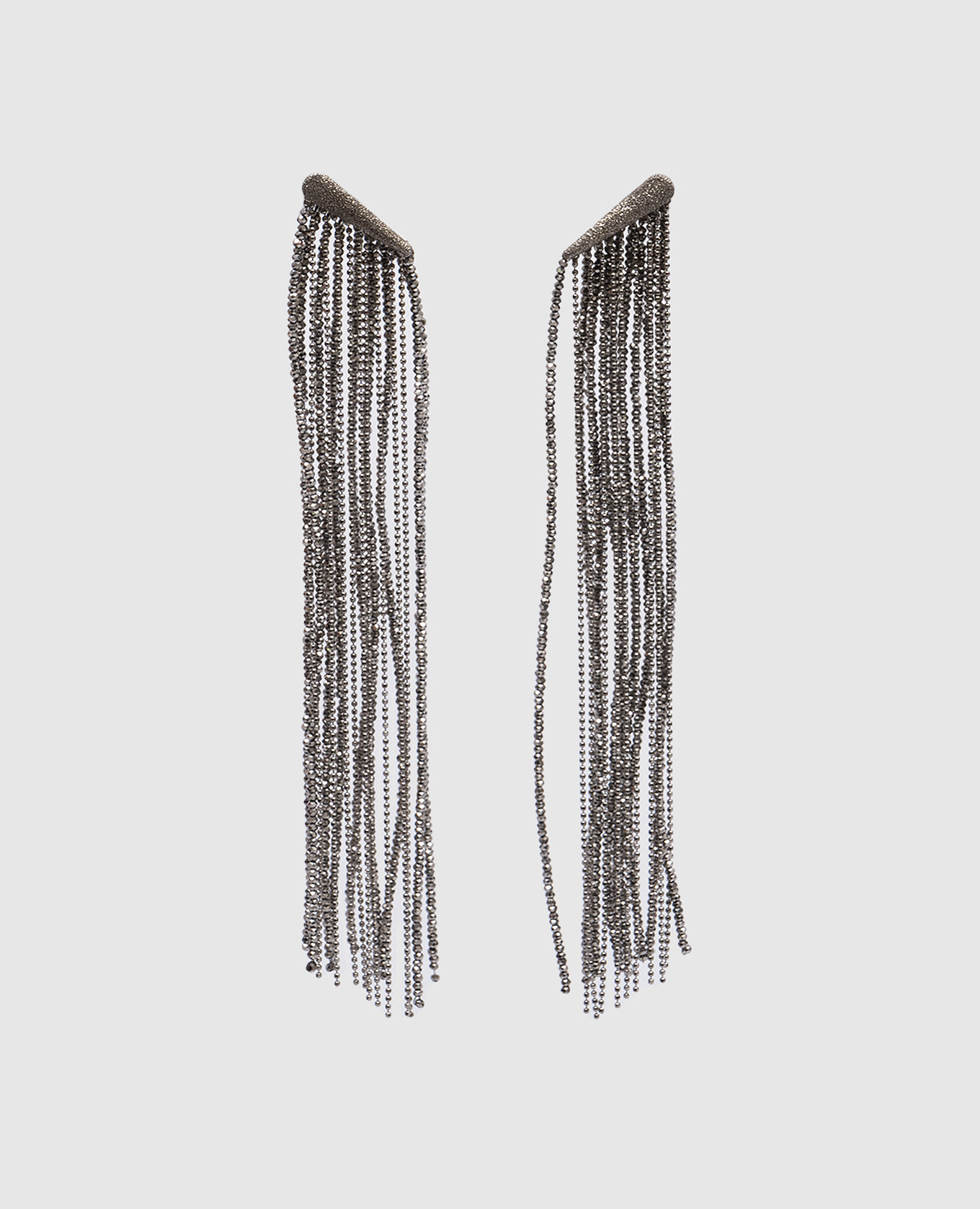 

Silver earrings with a monil chain Brunello Cucinelli