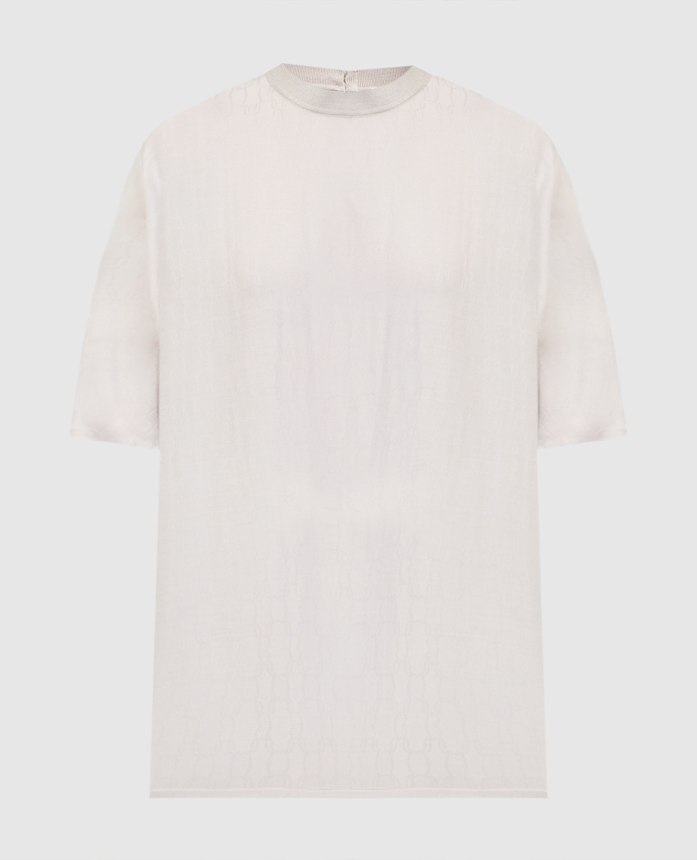 

Beige t-shirt with silk in logo print Agnona