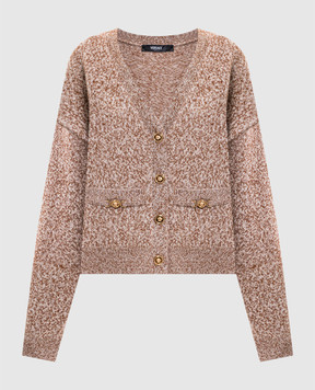 Versace Beige cardigan made of wool, cashmere and silk 10134371A15451