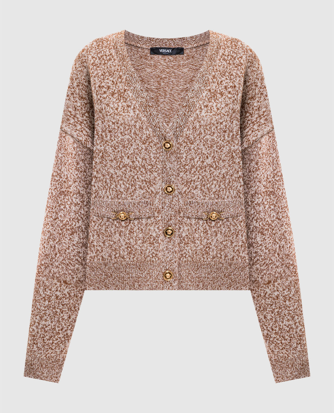 

Beige cardigan made of wool, cashmere and silk Versace