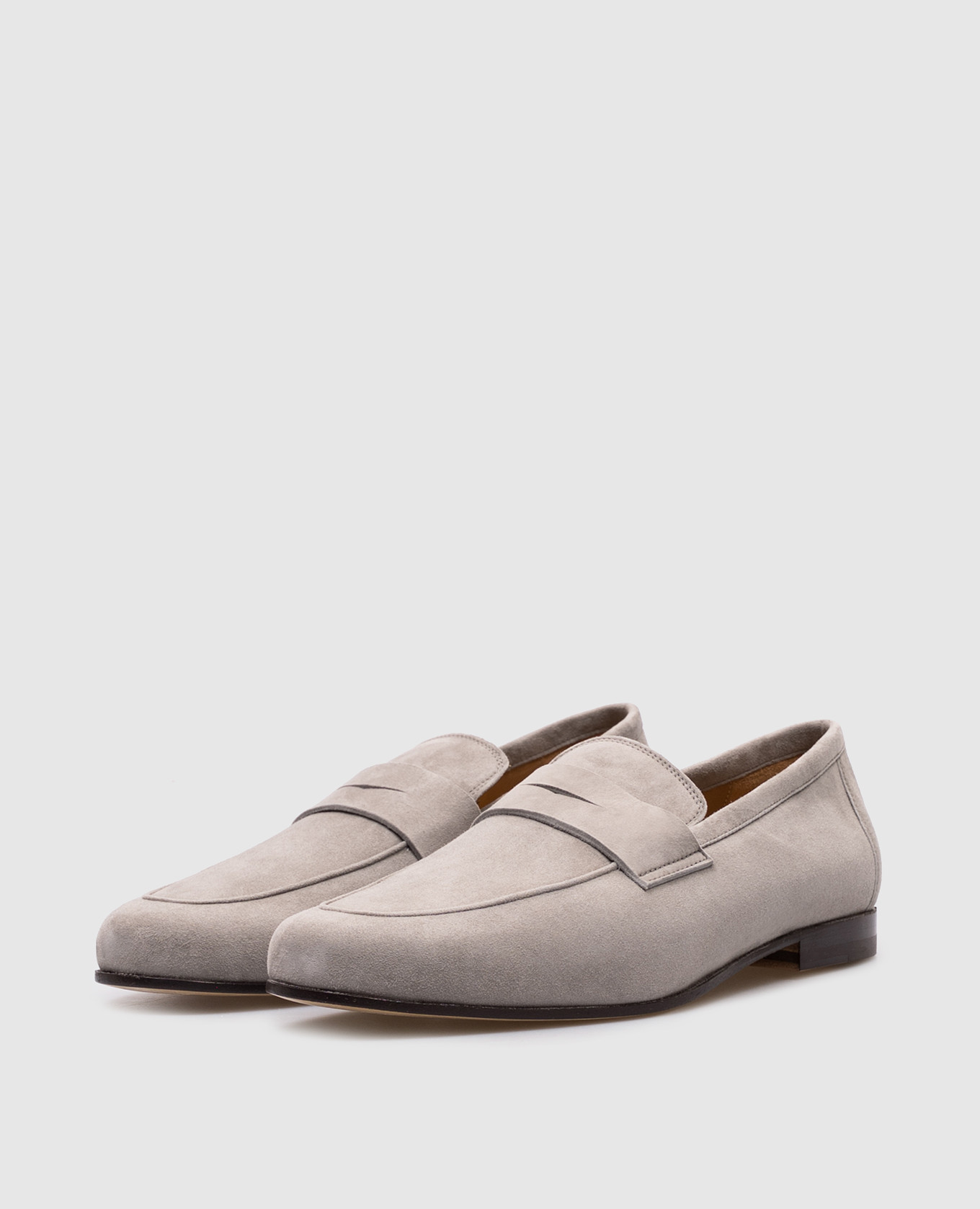 

Gray suede loafers Enrico Mandelli, Grey