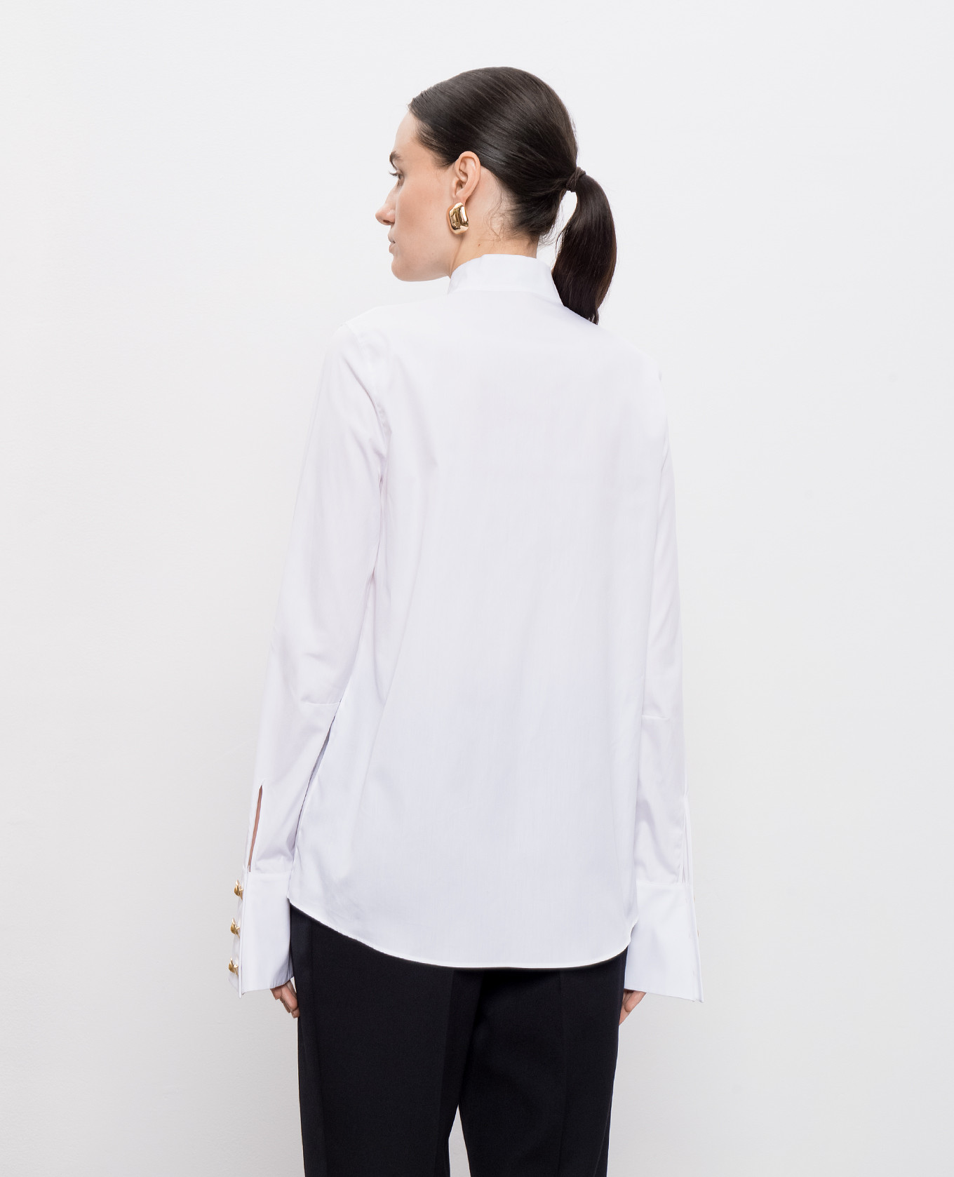 

White blouse with frill Balmain