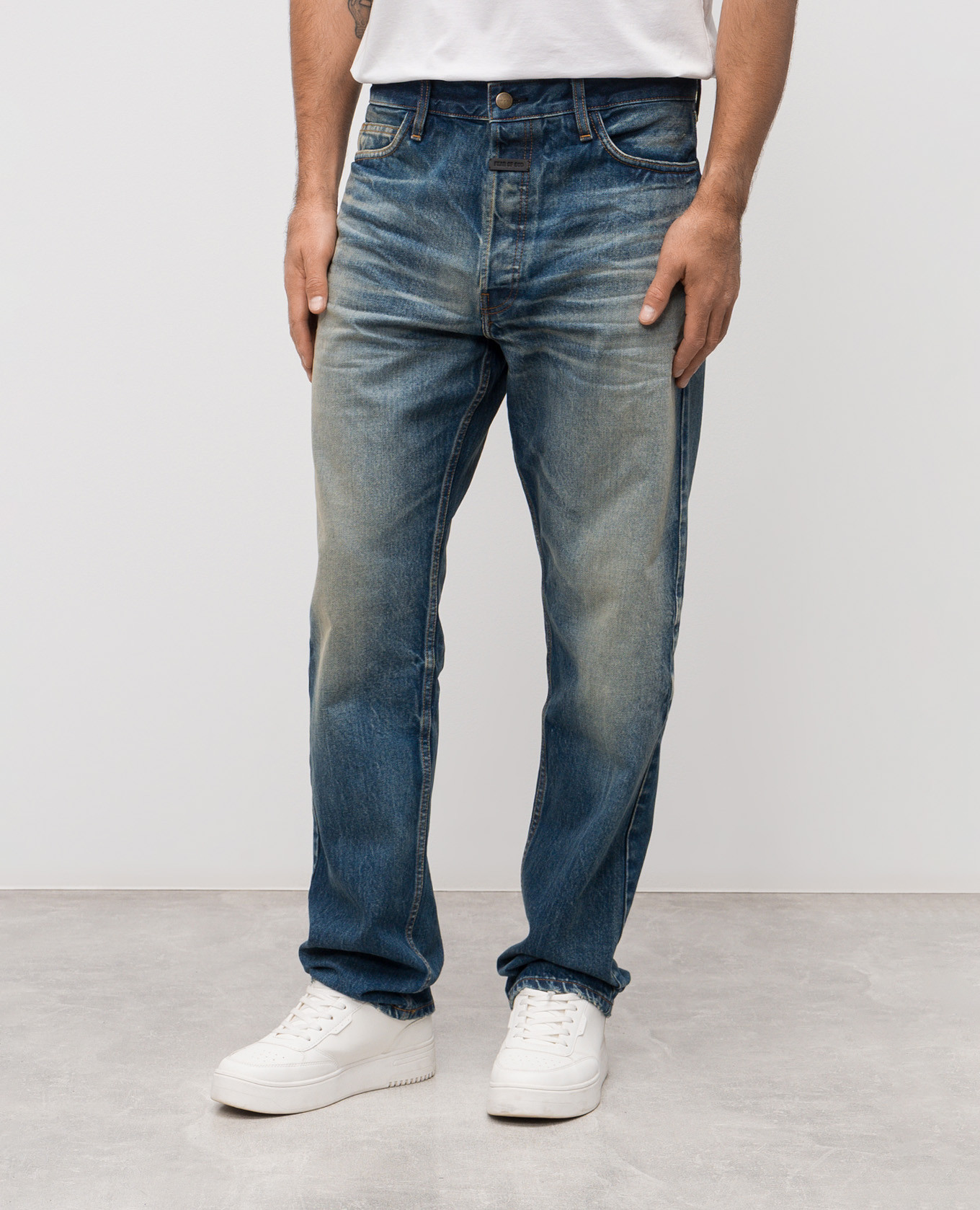 

Blue jeans with a worn effect Fear of God