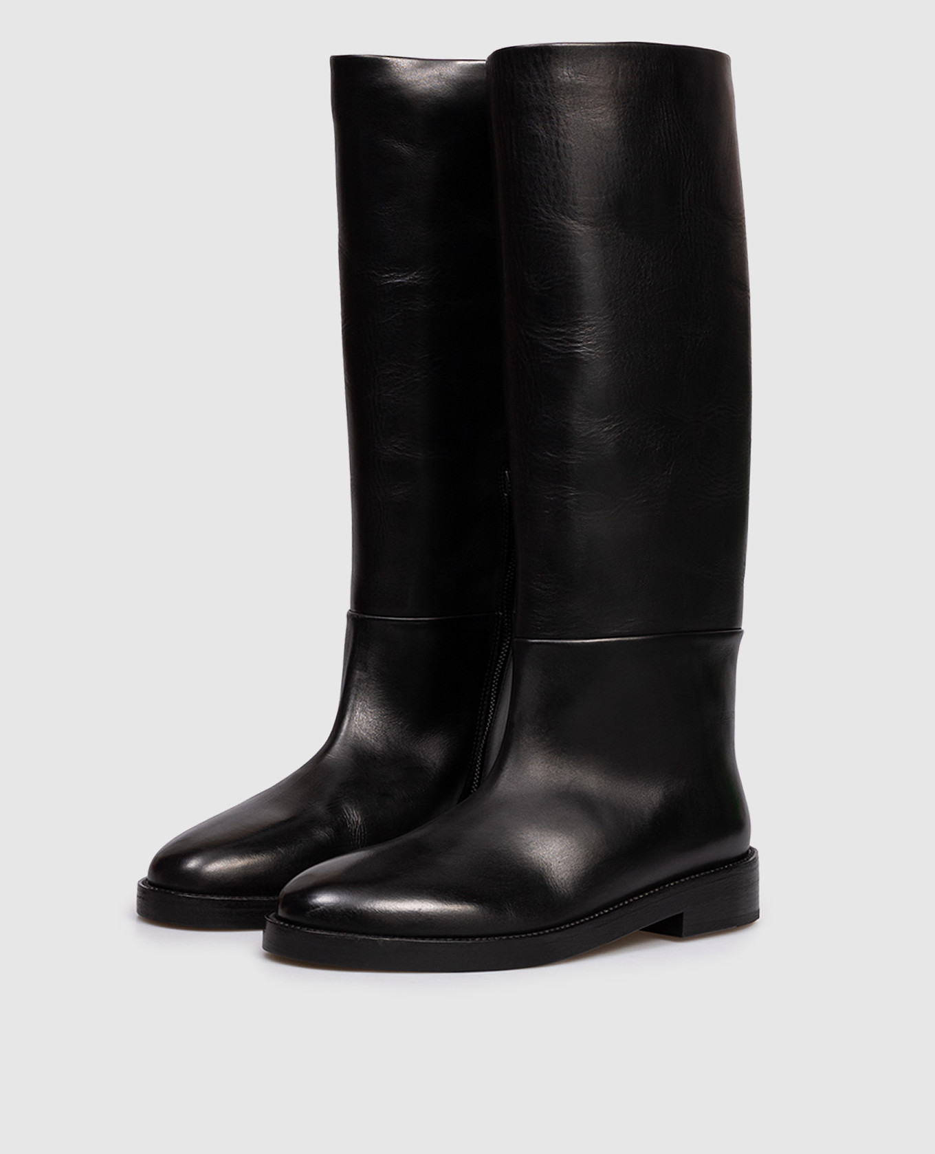 

Black leather boots Marsell