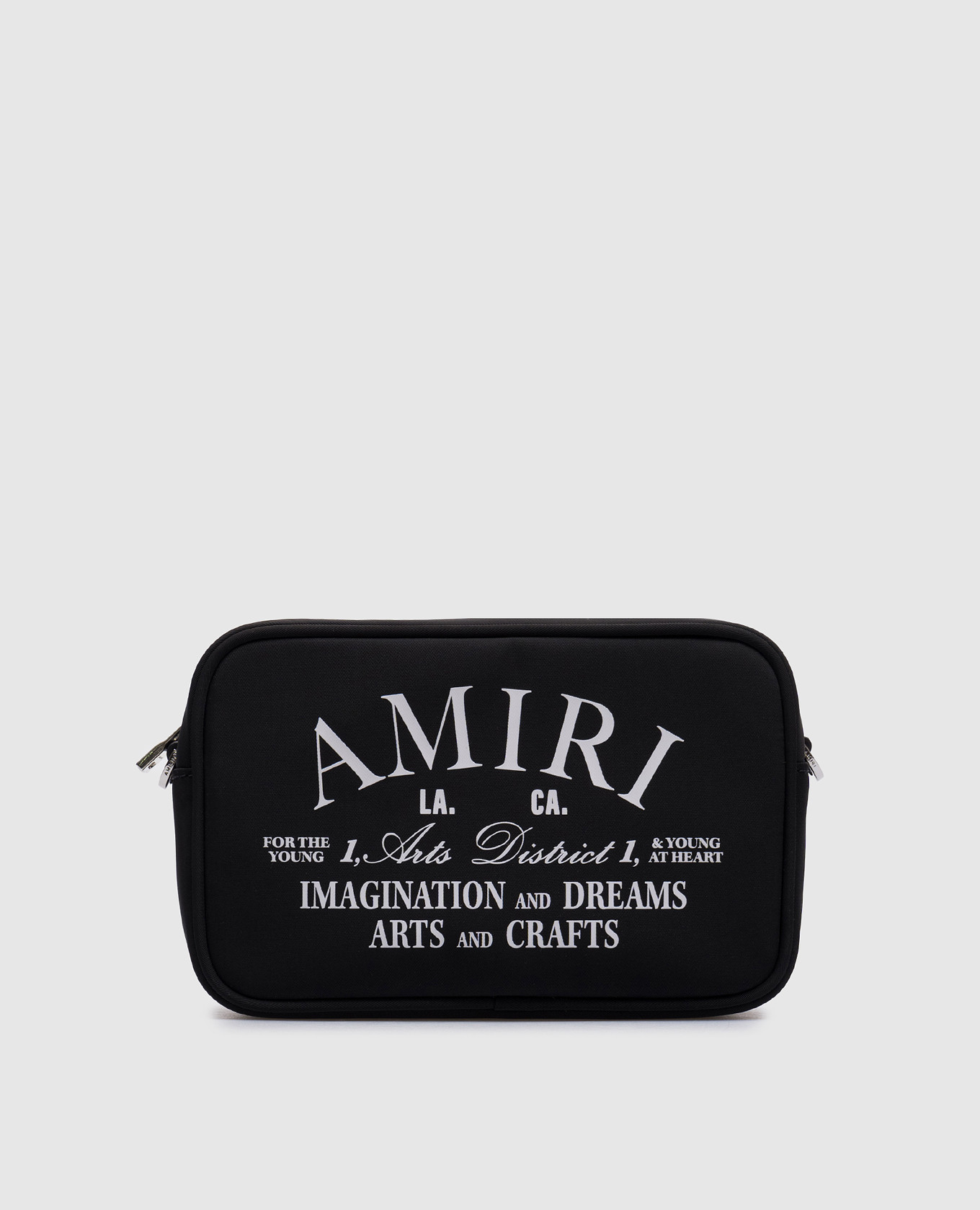 

Black wool bag with logo print AMIRI