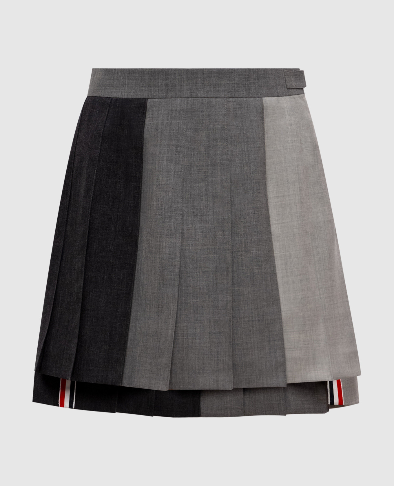 

Gray pleated wool skirt Thom Browne, Grey