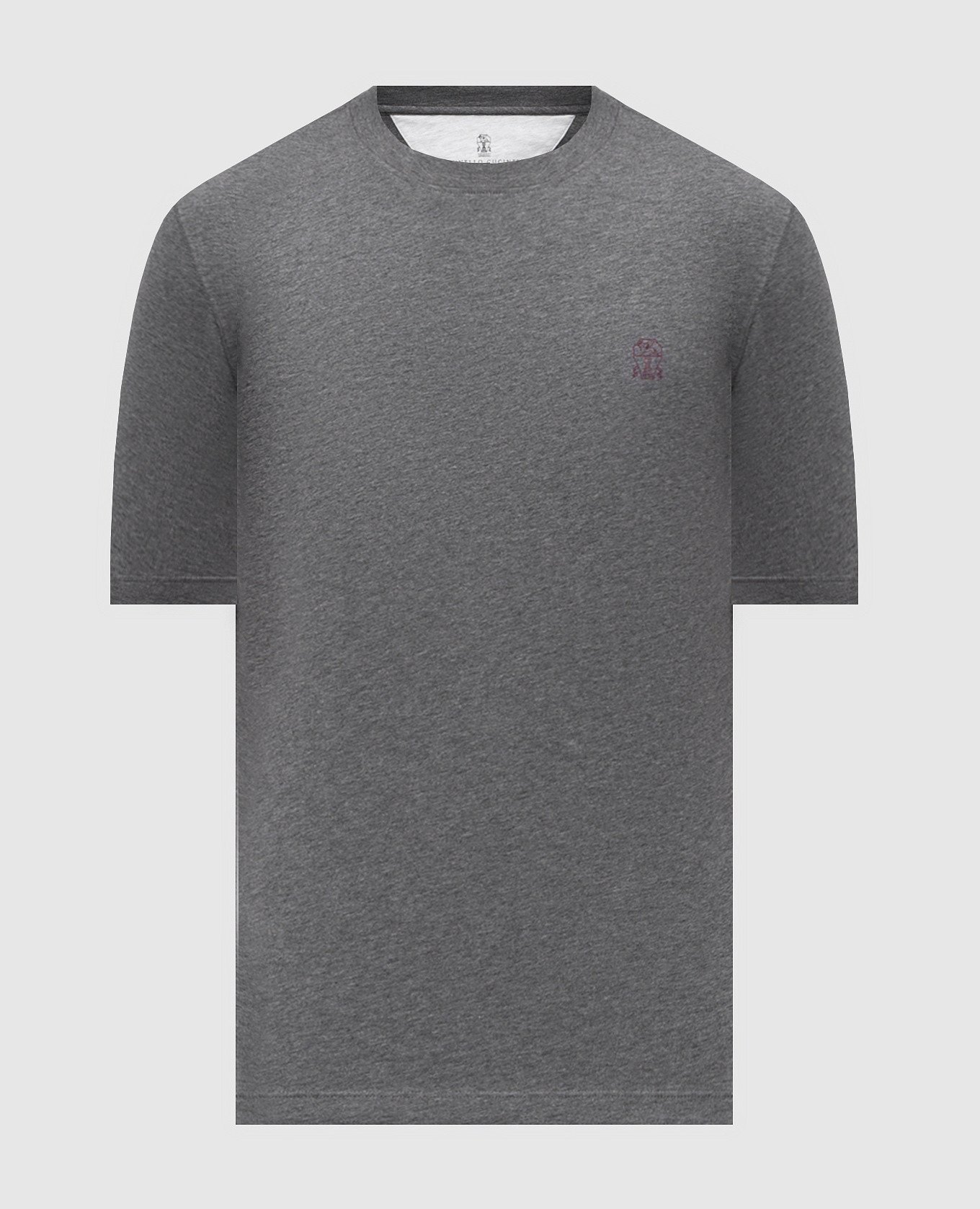 

Gray T-shirt with heraldic emblem print Brunello Cucinelli, Grey