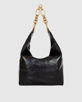 Balmain Black leather Sync hobo bag FN1BT003LBFO
