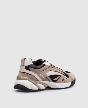 MSGM Beige leather sneakers with logo 3740MS301914