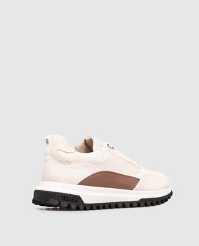 Stefano Ricci Leather sneakers with monogram logo UV30G6620SDPMVH