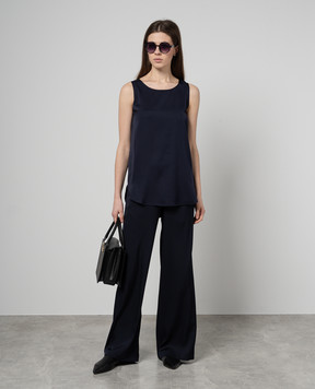 Allude Blue silk top 24284002