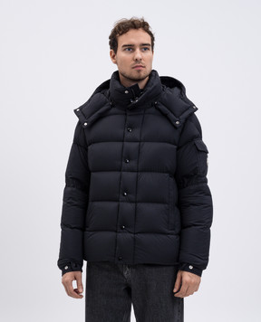 Moncler Black Vezere down jacket with logo K20911A0020553333