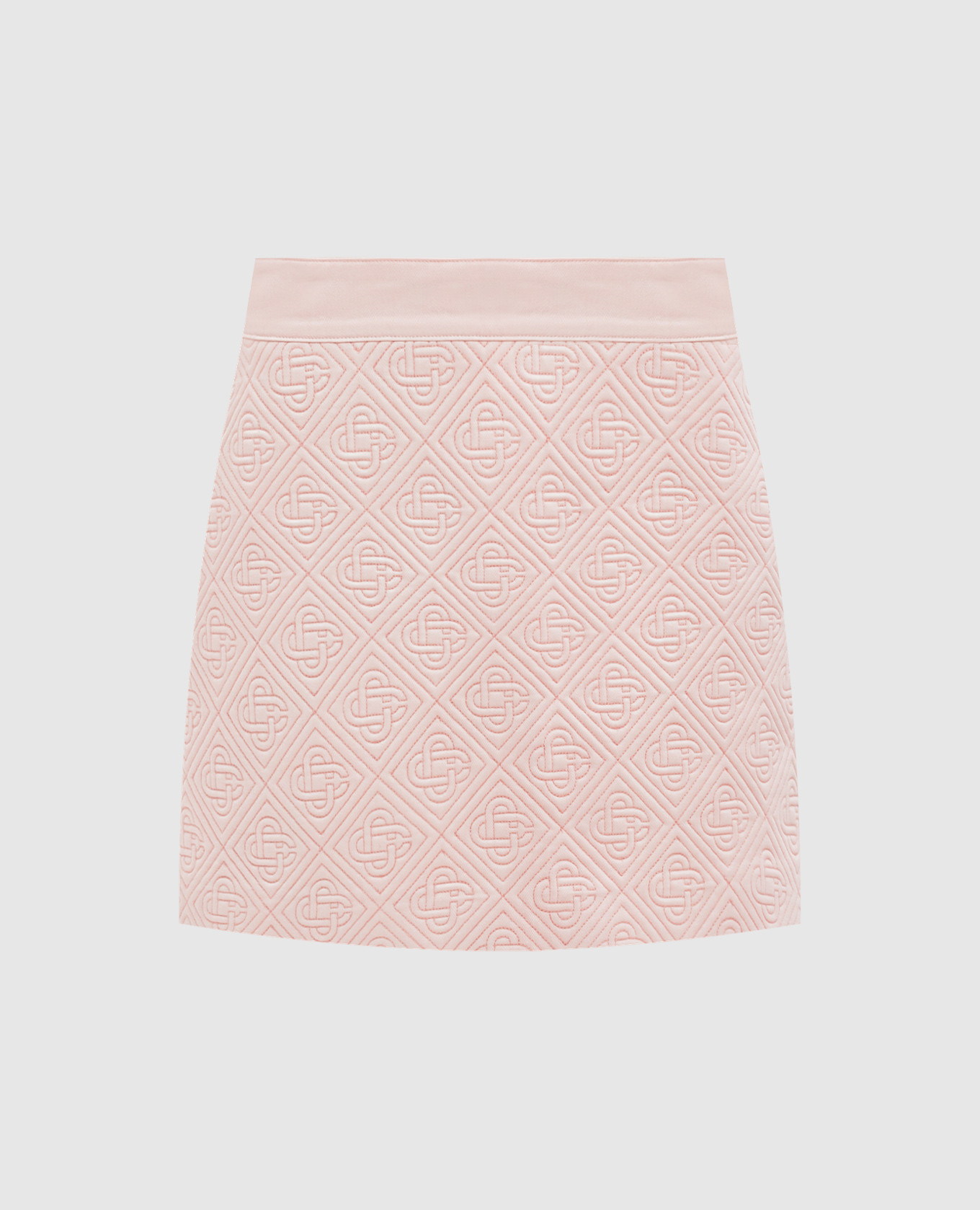 

Pink monogram quilted mini skirt Casablanca
