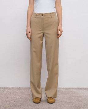 Enrico Mandelli Beige CANNES wool trousers CANNES4531