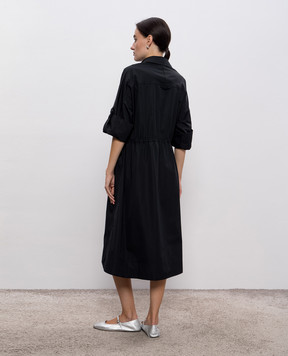 Babe Pay Pls Black midi shirt dress 0D62490515