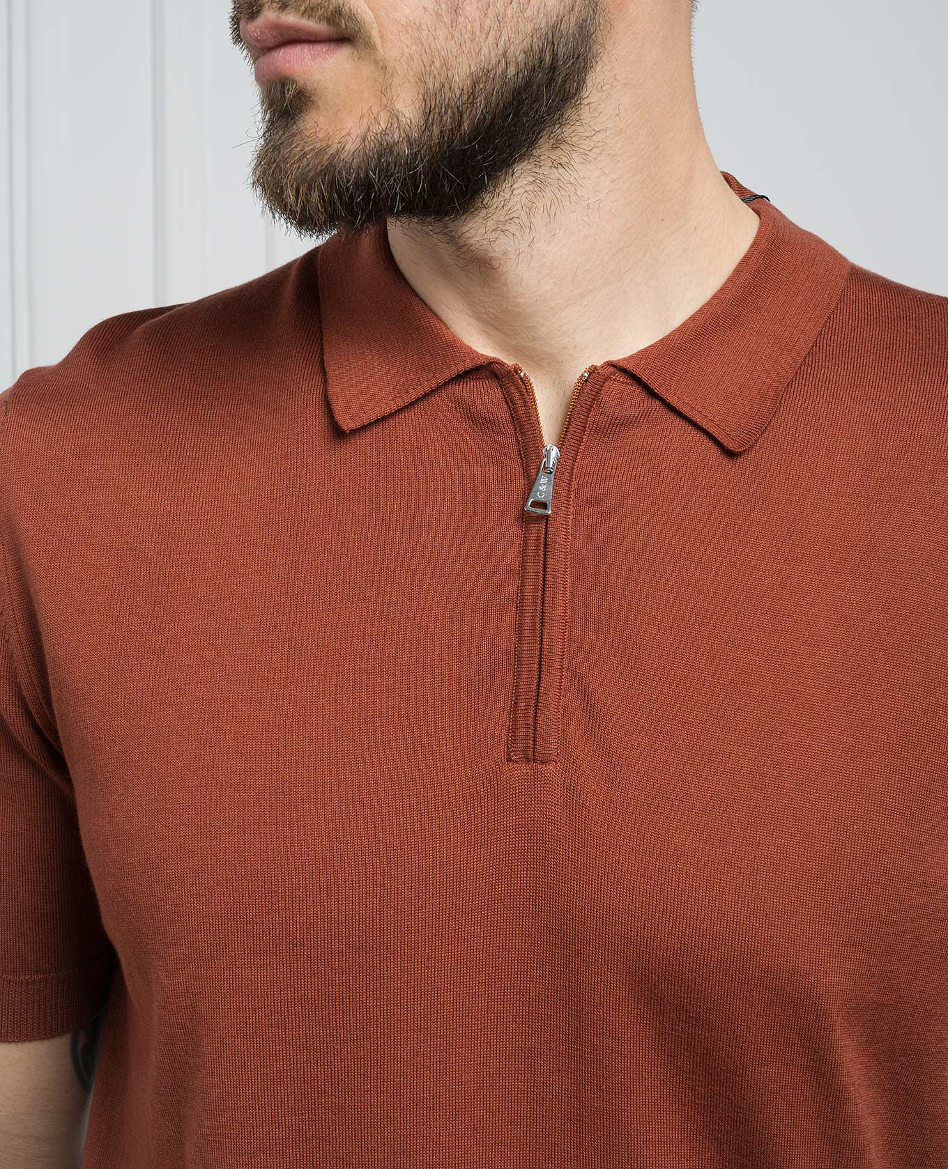 

Brown polo shirt with silk Cashmere&Whiskey